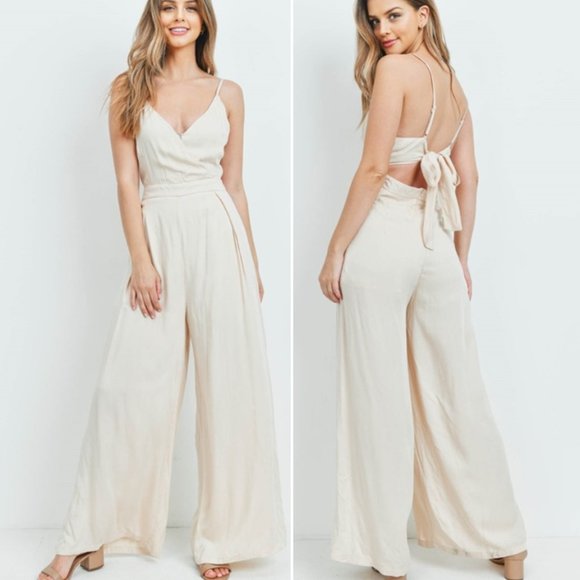 Trend Setter Diva Boutique Pants - Last 1! SAND JUMPSUIT